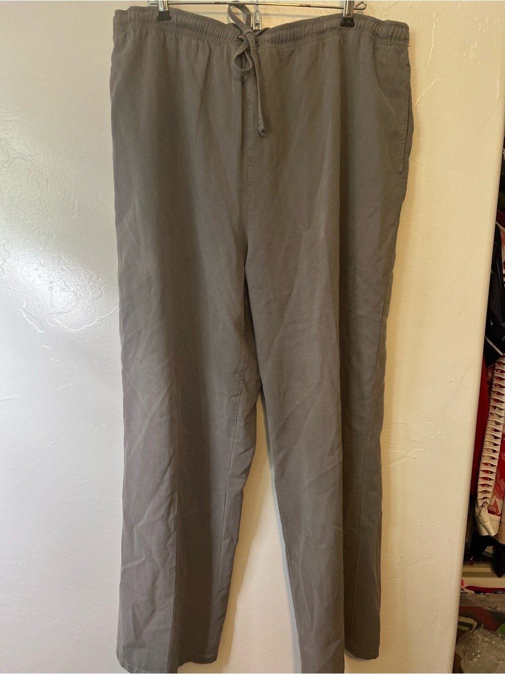 Democracy Women’s Wide Leg Drawstring Pants in Gray Size XL